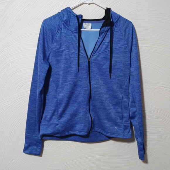 Danskin Now blue full zip jacket women's medium 100% polyester - Picture 3 of 8